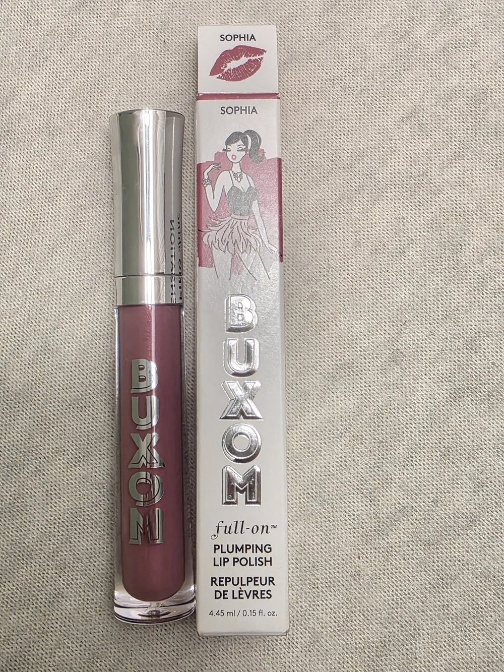 Buxom Full-On Plumping Lip Polish Sophia - Mauve Pink-NIB